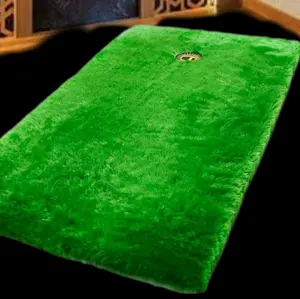 Glosir Sejadah Nyaman Bulu Rasfur Hijau 110x60cm Lembut Tebal 3cm untuk Sholat Muslim Sajadah Turki Standar Elegan Nyaman Dipakai Busa Motif Dengan Logo Printing Tidak Luntur Cocok Untuk Berbagi Dan Menyedekahi Almarhum