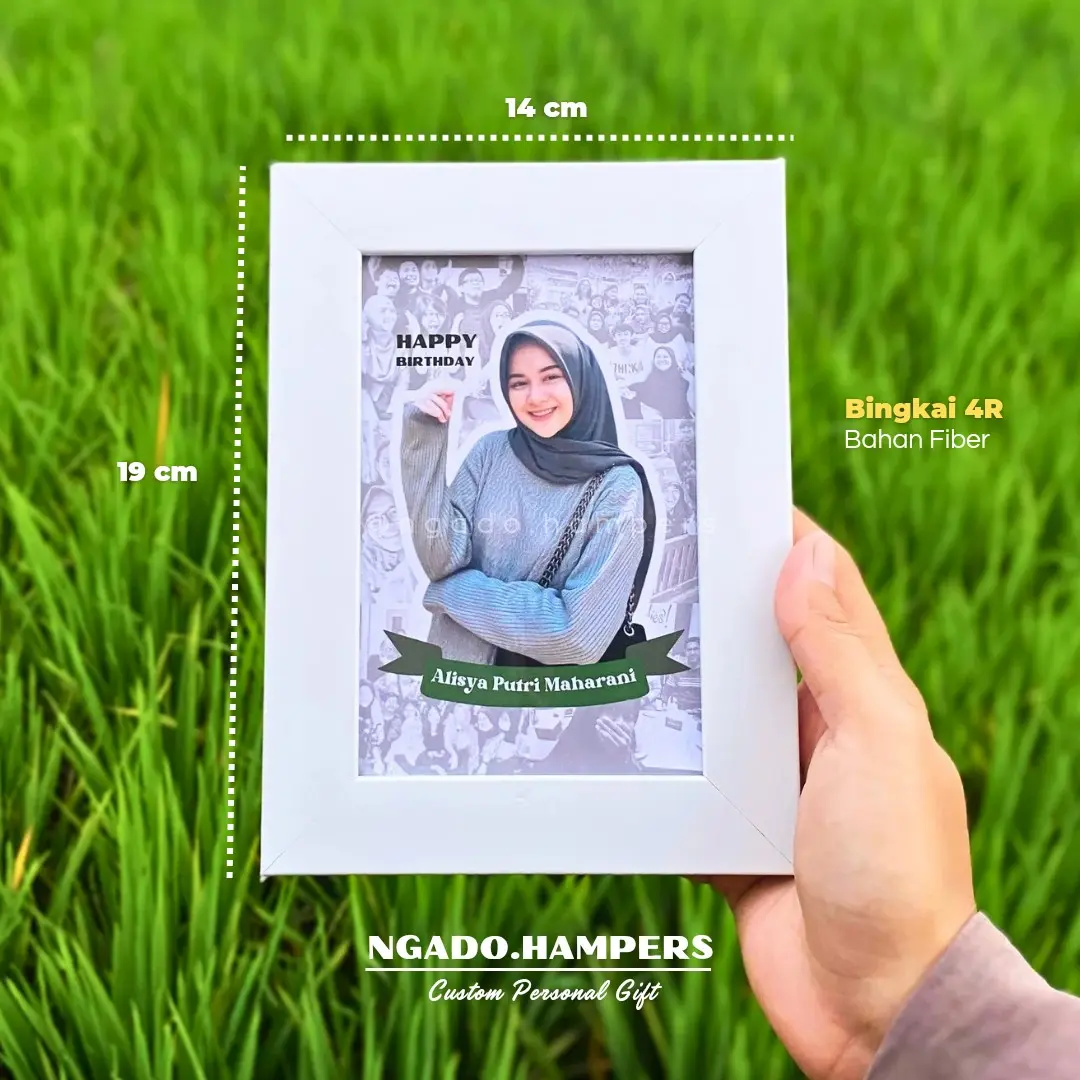 Kado Gift Ulang Tahun Wisuda Cewek Cowok Bingkai Foto + Kaca Aesthetic Unik Lucu Murah