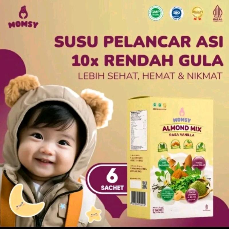 MOMSY ASI BOOSTER Almond pelancar Asi (isi 6sachet EXP 2025) 2