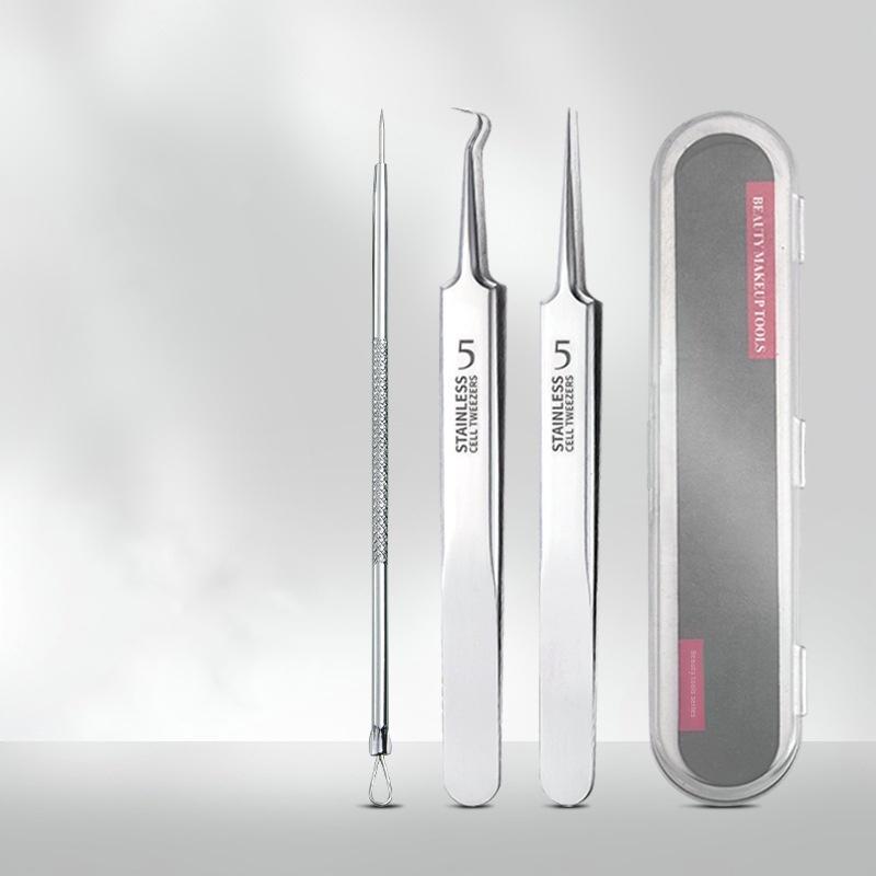 Kim mụn để loại bỏ mụn đầu đen lấy mụn trứng cá bằng pin dụng cụ lấy mụn trứng cá với Nhíp lấy mụn trứng cá chính xác và bóp dụng cụ lấy mụn trứng cá Thông Dụng