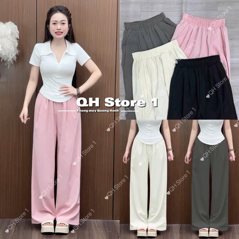 Combo 2 quần có phiên bản cho Nấm Quần ống suông chất liệu đũi hoạ tiết vân mây nhiều màu đủ size 37kg-67kg Nữ Women