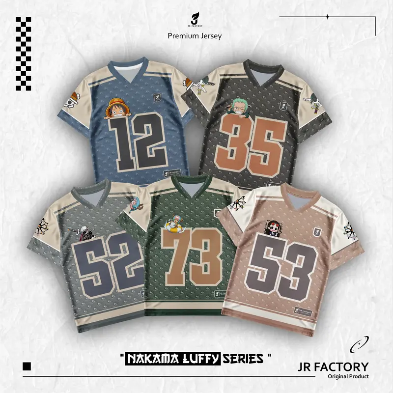 JR FACTORY_Jersey Dewasa Unisex Streetwear Oversize Number Dryfit Brazil Retro Vintage Hockey Boxy Fit Olahraga Pakaian 1