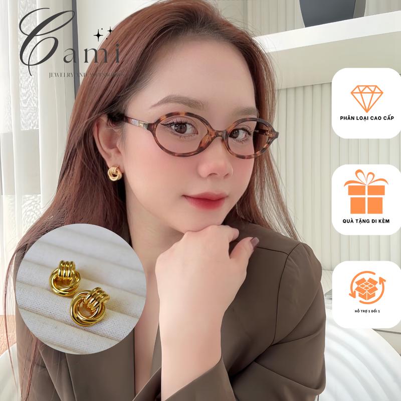 Khuyên tai nữ Miya Earring bông tai titan mạ vàng bền màu không đen gỉ E1011