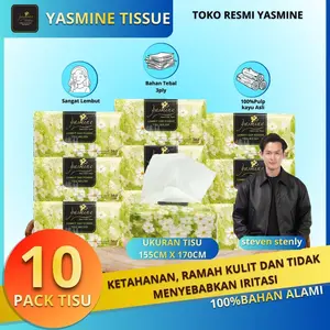 [Exclusive steven stenly】Yasmine Tisu 10 PACK 360 helai 3 ply Lembut & Nyaman Kualitas Tinggi 100% Serat Alami Tidak Mudah Robek Aman untuk Kulit Sensitif Tisu Wajah Harian - Sheets