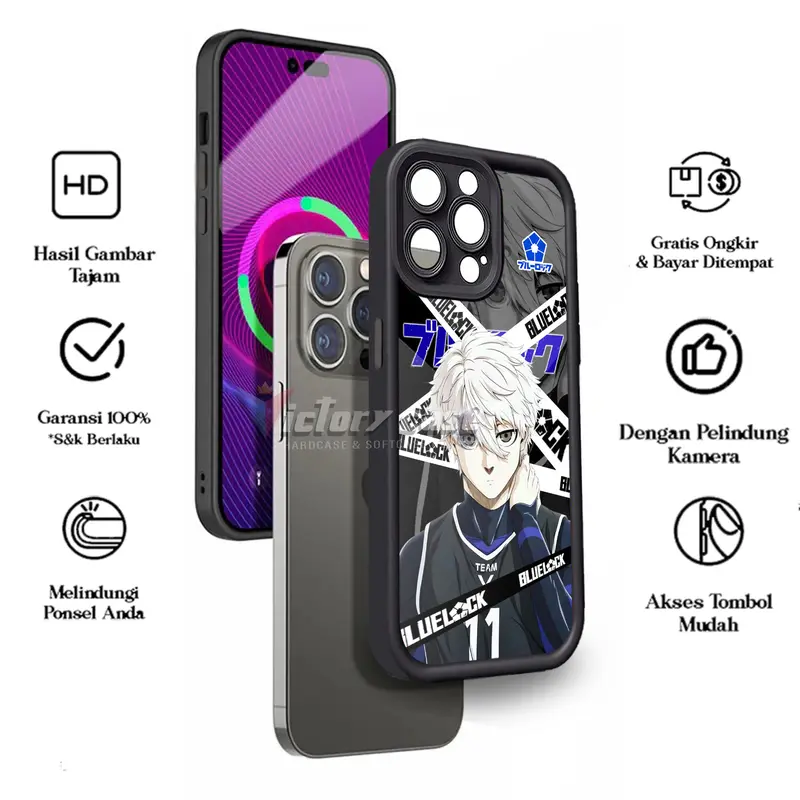 CASE ANIME BLUE LOOK FOR ALL TYPE CASE HP GLOSSY HARDCASE SOFTCASE HAPE VICTORY CASE 6
