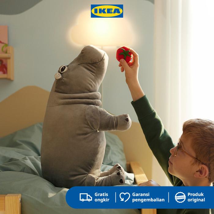 Gambar IKEA SANDLOPARE Boneka Kuda Nil Abu Abu 56cm dari IKEA Indonesia Kota Administrasi Jakarta Timur Tokopedia