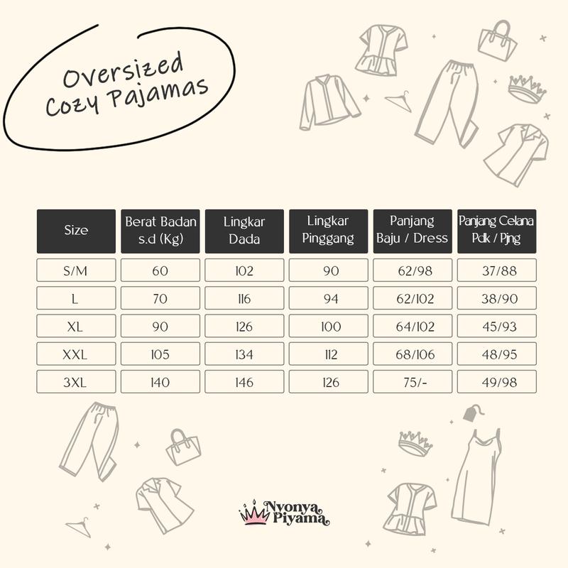 Product Introduction of [BEST SELLER] Nyonya Piyama Poly Bamboo Oversized Cozy Dress / Daster Polos Nyaman Santai Wanita Tidur Basic Dewasa Casual 0