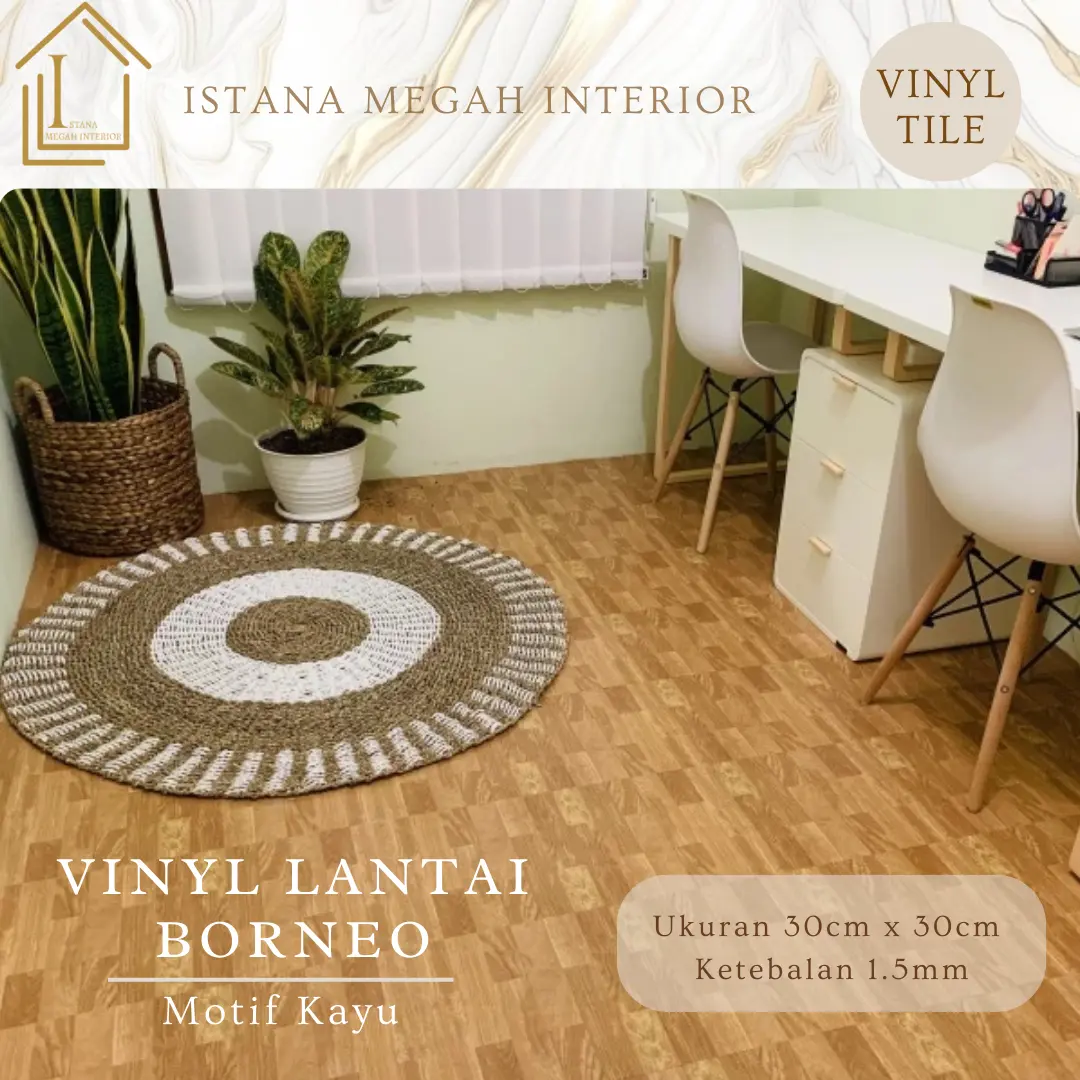 Lantai Vinyl  Motif Kayu Floor Tile Borneo
