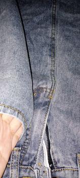 Product Review of Rok denim split gaya Korea rok a-line wanita berpinggang tinggi sedang untuk menutupi rok pinggul selangkangan from s**🥑 2