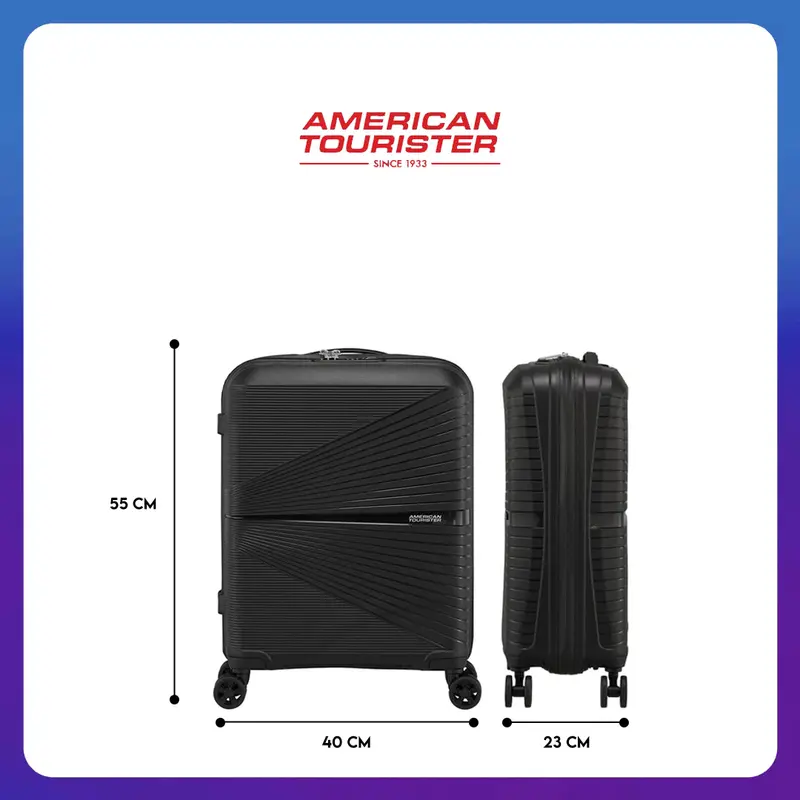 American Tourister Koper Hardcase Airconic Cabin 20 Inch - Onyx Black 2