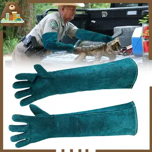 60cm Sarung Tangan Anti Gigit Anjing Kucing Reptile Protectiove Gloves Sarung Tangan Pelindung Tangan Kulit Tebal