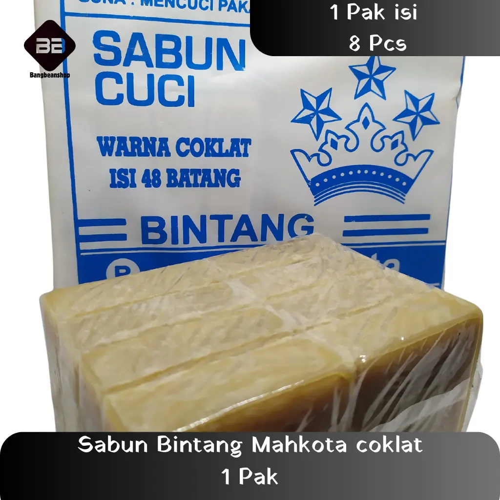 Sabun cuci ajaib Bintang mahkota 1 pak isi 8pcs Soap