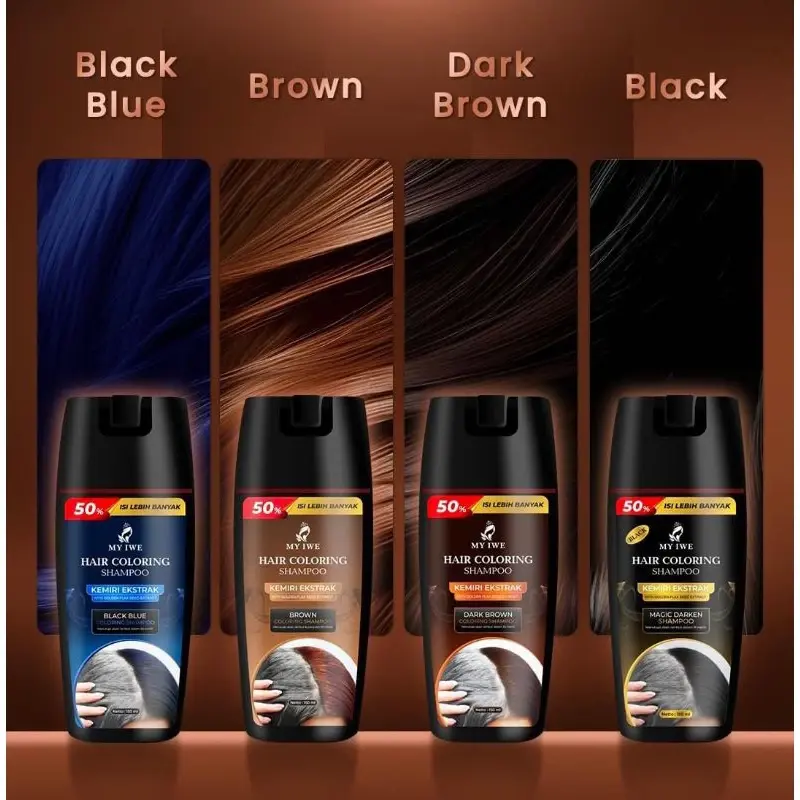 [PROMO RAMADHAN] Myiwe hair coloring shampoo 150ml - shampoo uban My iwe Shampoo penghitam rambut 150ML