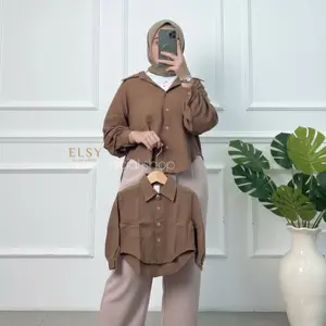 Kemeja Couple Oversize Linen Crinkle (harga satuan)