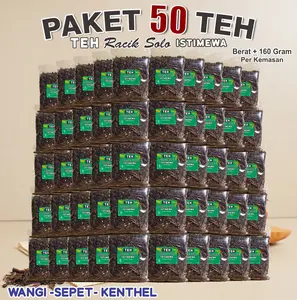 TEH RACIK SOLO ISTIMEWA PAKET 50 bungkus (160 gram per bungkus) teh racikan khas solo - wangi sepet kentel