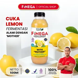 Dehealth Supplies Finega Cuka Lemon 500ml  Kemasan Plastik