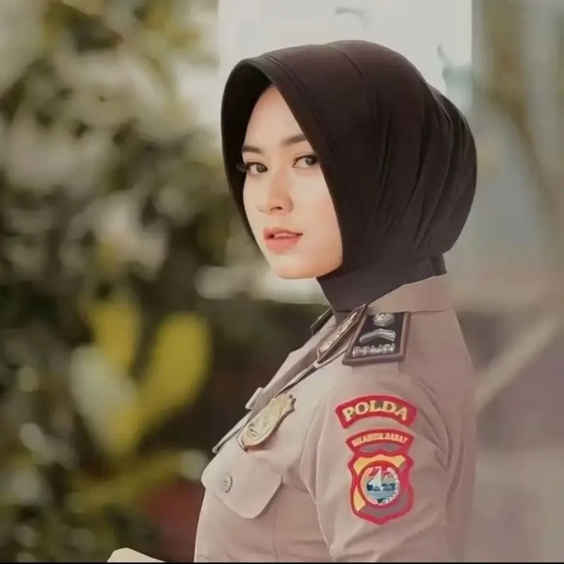 Hijab Dinas Polwan Pns Bhayangkari Kerudung Daily Sport Spandek Sutra Premiumt
