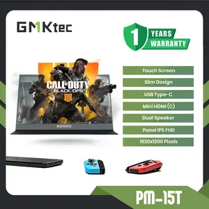 GMKtec Novatu PM-15T Monitor Portable Touch Screen 15,6" FHD 1080P IPS Layar Sentuh Garansi 1 Tahun
