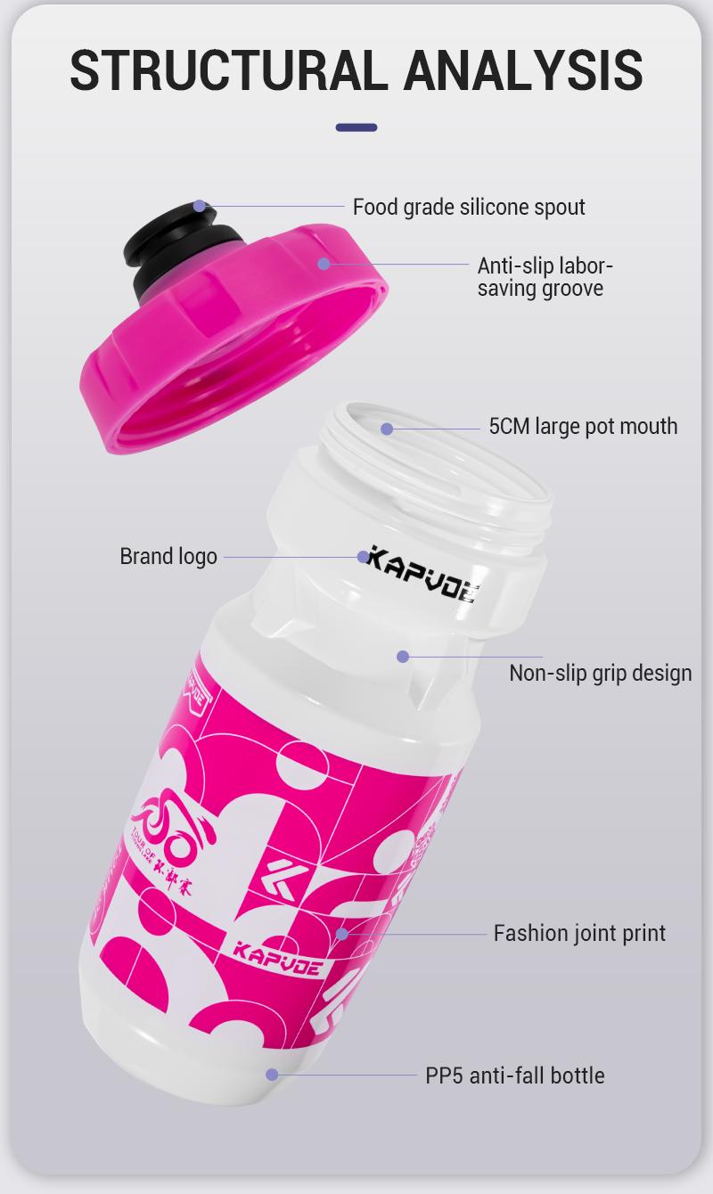 Product Introduction of KAPVOE 610ml Portable Cycling Water Bottle - High-Performance Lightweight Design Drop-Proof BPA-Free Perfect For Any Cycling Adventure 13