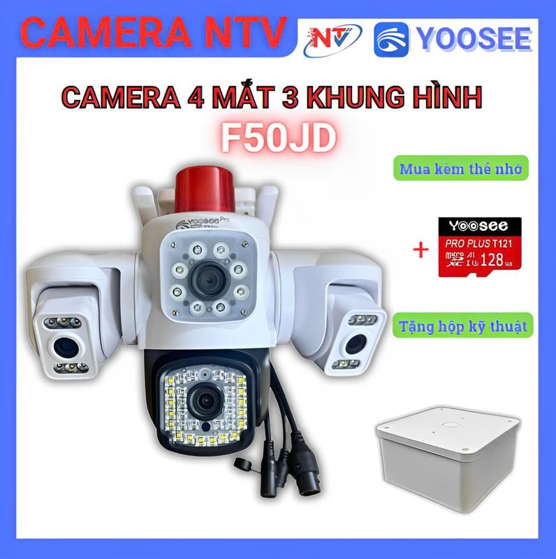   Tặng HKT khi mua cam kèm thẻ  Camera Yoosee F50JD  Q660  MÁY BAY 4 MẮT 3 màn hình ĐỘC LẬP 20M NGOÀI TRỜI CHỐNG NƯỚC 