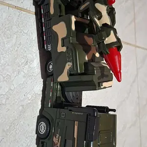 Leletoys Ukuran Besar Kendaraan Rudal Militer Mainan Kendaraan Peluncur Roket Kapal Induk Dengan Air Jet Tekan Control Remote