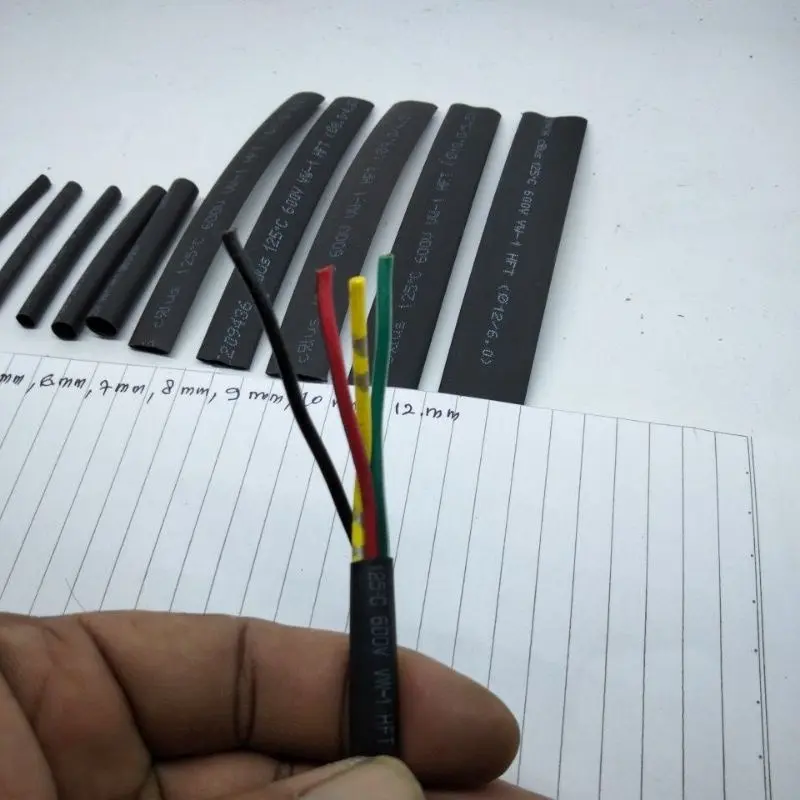 BARU!! Isolasi Bakar / Heatshrink Tube / Selongsong Kabel Bakar Selang Kabel 4mm Warna Hitam Harga Permeter 2
