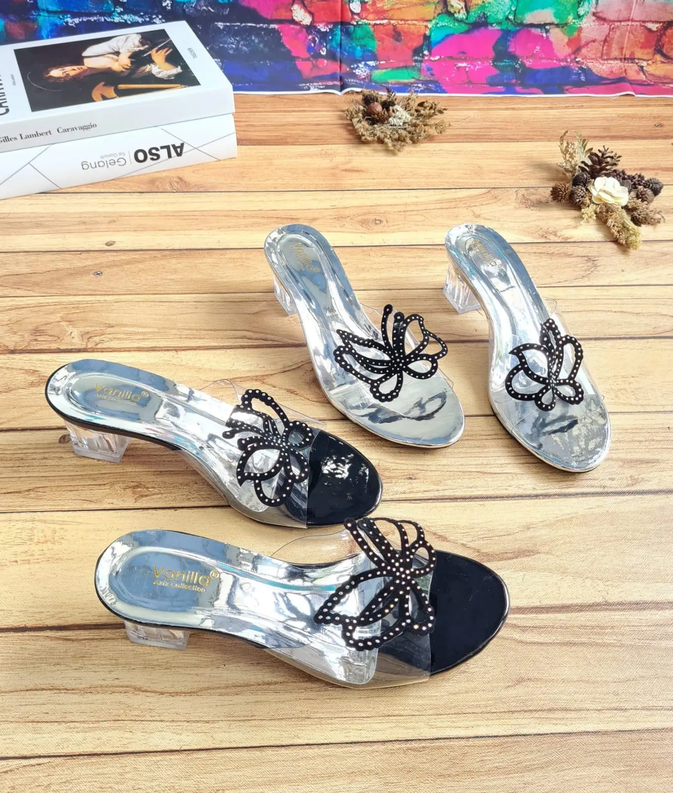 SANDAL WANITA US 108 HAK 5 CM KACA MUTIARA SENDAL CEWEK HEELS ringan anggun sandal  nikahan  wanita shoes elegant elegan