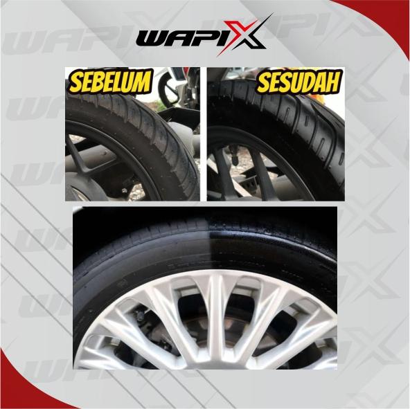 WAPIX - TIRE POLISH -  Ban Kendaraan Wet Look Hitam Mengkilap dan Tahan Lama   ban semir motor 4