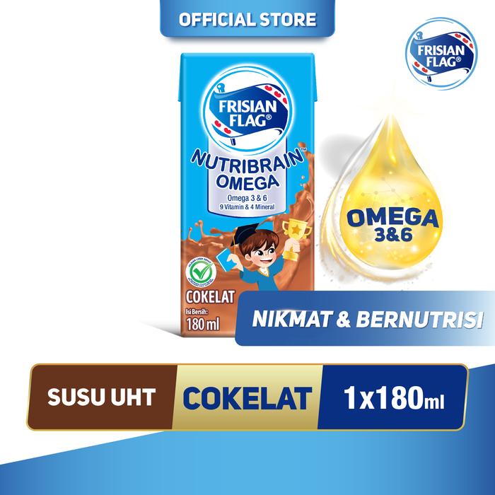 Gambar Frisian Flag Omega Susu UHT Chocolate 180ml dari Frisian Flag Official Store Kab. Tangerang Tokopedia