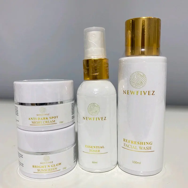Newfivez Lightening Series Paket Flek Hitam Dan Anti Aging skincare mencerahkan Perawatan Wajah Kusam Kerutan Memudarkan 2