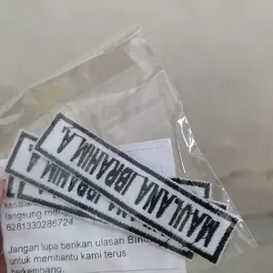 Nama Bordir Custom Langsung Setrika Untuk Seragam Sekolah SD SMP SMA Pesantren