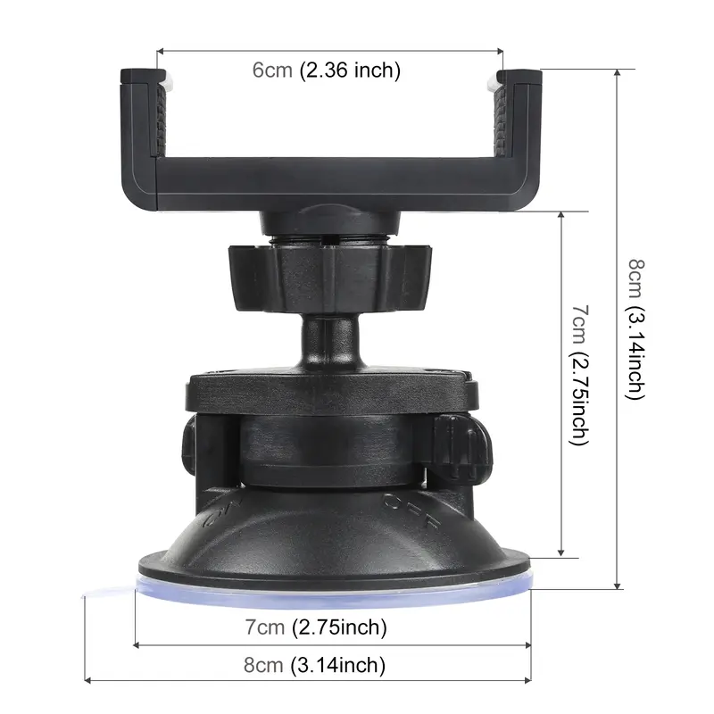 Giá đỡ cốc hút xoayPULUZ 360 độ, giá đỡ kẹp cho iPhone, Galaxy, Huawei, Xiaomi, Sony, HTC, Google và các điện thoại thông minh khác (màu đen) 1
