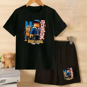 Setelan Anak Motif Roblox NextLevel Kaos Dan Celana Untuk Anak Laki-laki Dan Perempuan Usia 2-12 Tahun Bahan Katun Parsel Bayi