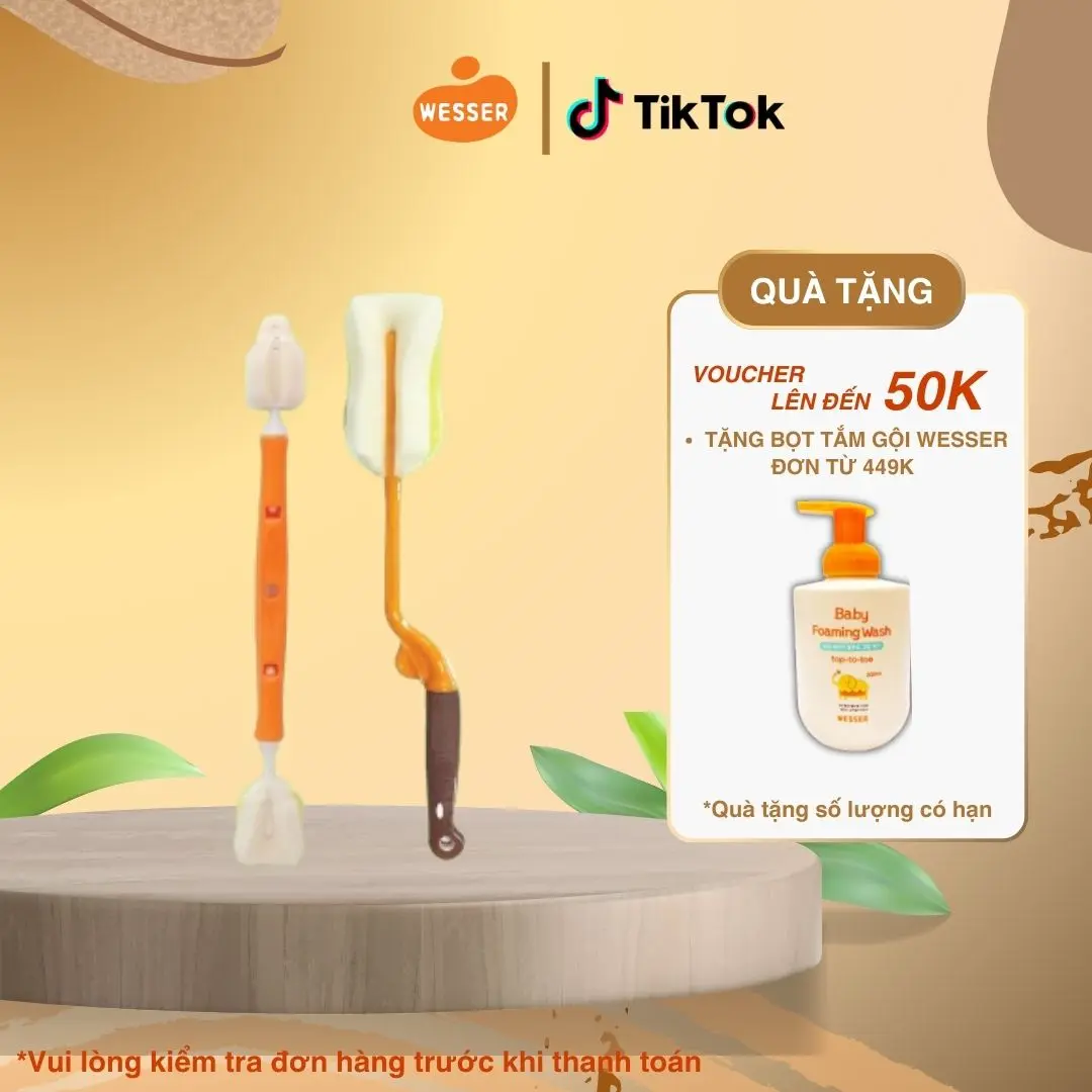 Dụng cụ vệ sinh bình sữa Wesser - có 2 phân loại