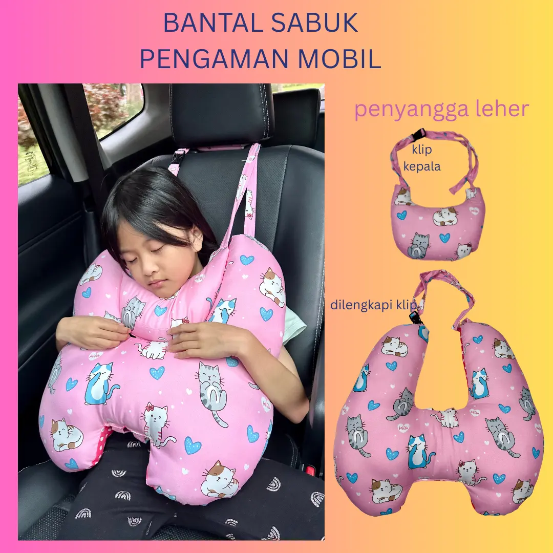 Bantal Mobil Anak / Bantal Mobil Anak Tidur / Bantal Sabuk Pengaman Mobil