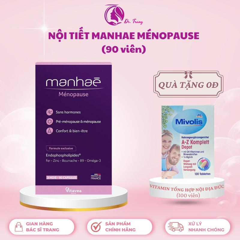 Product Introduction of [DR TRANG] - MANHAE 90 VIÊN - Viên uống hỗ trợ bổ sung nội tiết cho phụ nữ hộp 90 viên - Tặng 1 hộp Vitamin tổng hợp nội địa Đức 100 viên 1