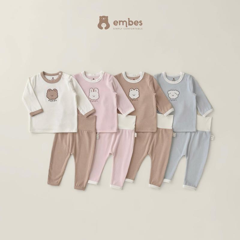  Bộ sơ sinh dài tay quần cạp cao Embes Baby cho bé Embes Việt Nam từ 0 tháng - 9 tháng - 25-B5-16 