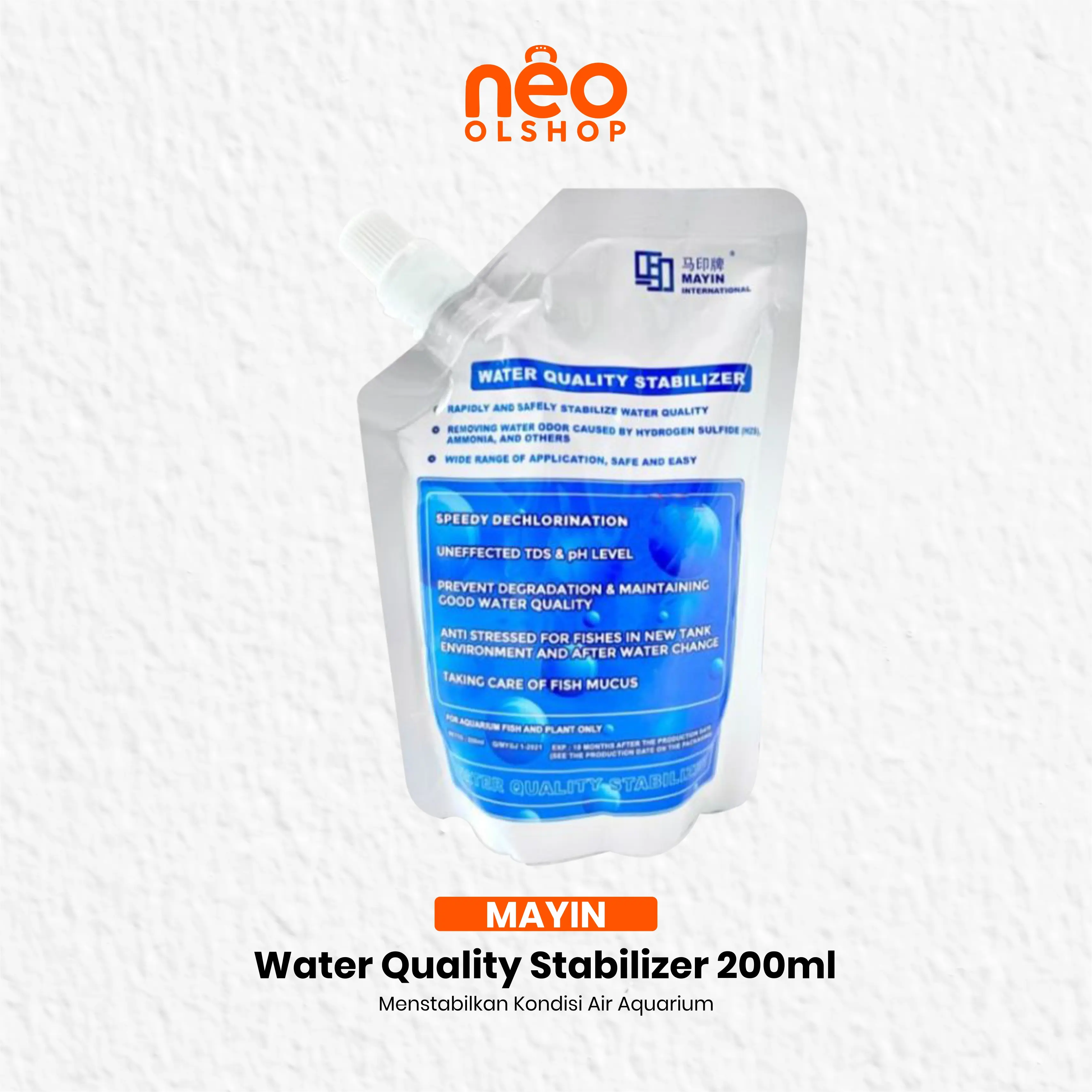 MAYIN Water Quality Stabilizer - Vitamin Ikan Penjernih Air Amoniac Bakteri Starter