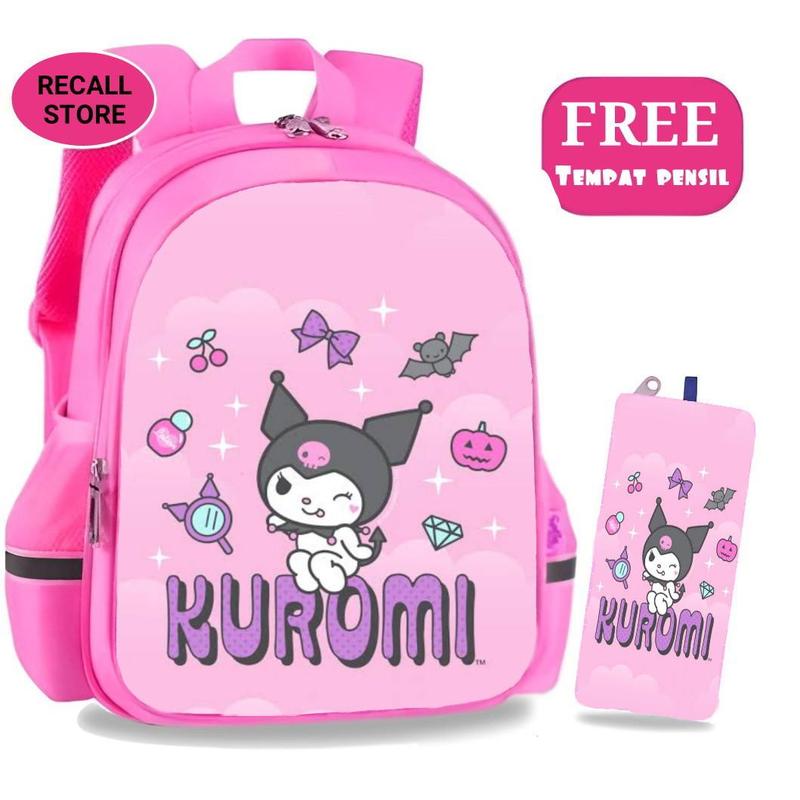 Tas Ransel Anak Sekolah SD TK Kuromi Motif, Kapasitas Besar untuk Buku, Alat Tulis dan Perlengkapan Sekolah Lainnya Fashion 3