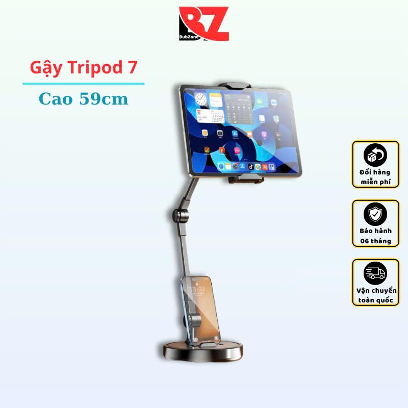 Giá đỡ điện thoại Bubzone Bz kẹp điện thoại Livestream trục xoay 360° tùy chỉnh cao độ, góc quay Tripod 7