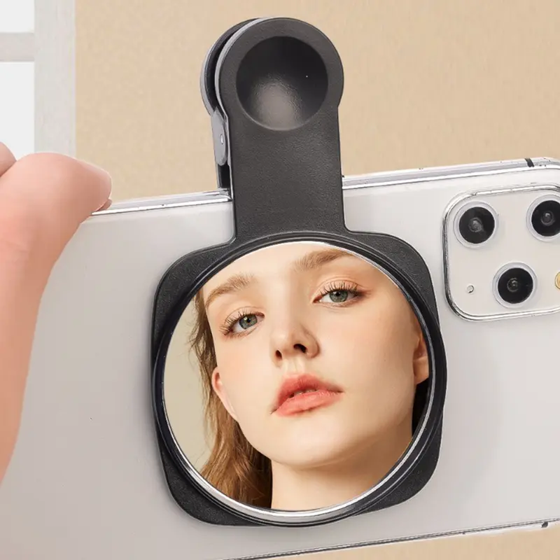 Minzo Mirror Clip HP Klip Cermin Praktis Konten Selfie Kamera Belakang Camera Handphone Bluetooth Kaca Plastik Pouch Travel Aksesoris Holder 3