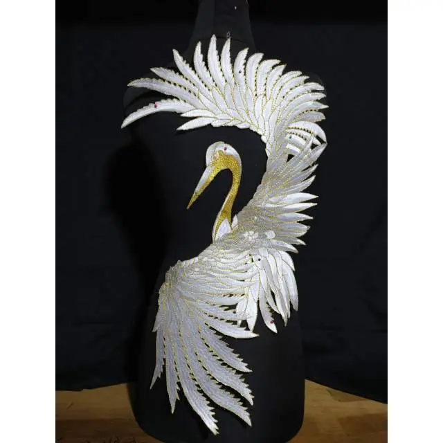 Renda bordir burung flamingo 1