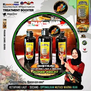 EKSTRAK KETAPANG LAUT PEKAT & EKSTRAK SECANG MEMPERTEGAS WARNA, MENAMBAH MENTAL IKAN (TREATMENT BOOSTER COLOR)