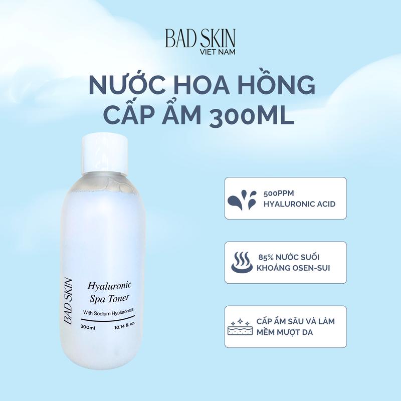 Nước hoa hồng Toner Onsen Badskin Hyaluronic Spa Toner