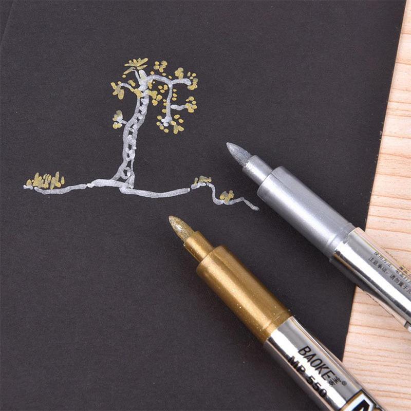 Product Introduction of 1pcs Craft Pen Marker Pen Signature Pen Metallic Luster Signature Quality Durable Constant Good W3O9 24