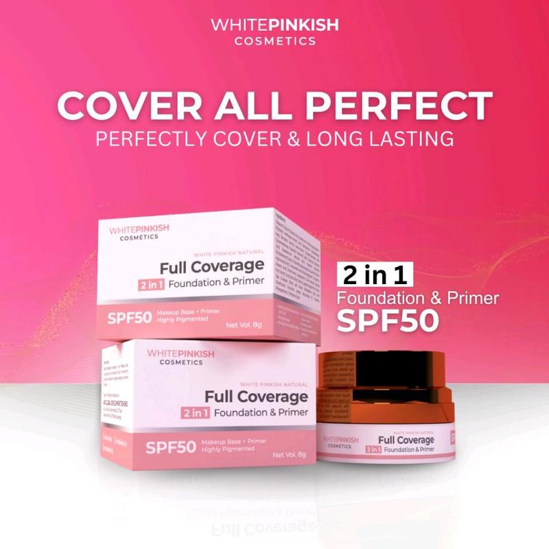 2in1 Full Coverage Foundation + Primer with SPFW50 White Pinkish ...