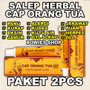 Promo 2PCS Salep Kuning Gatal Cap Orang Tua Untuk Eksim Jamur Salep Alergi Pada Kulit Krim Cap Orang tua