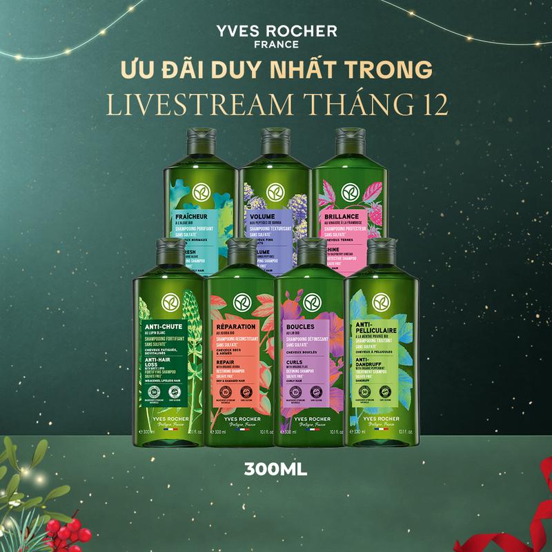   KOL  Dầu gội Thiên Nhiên Không Sulfate Không Silicone Yves Rocher Shampoo 300ml  nhiều phân loại  