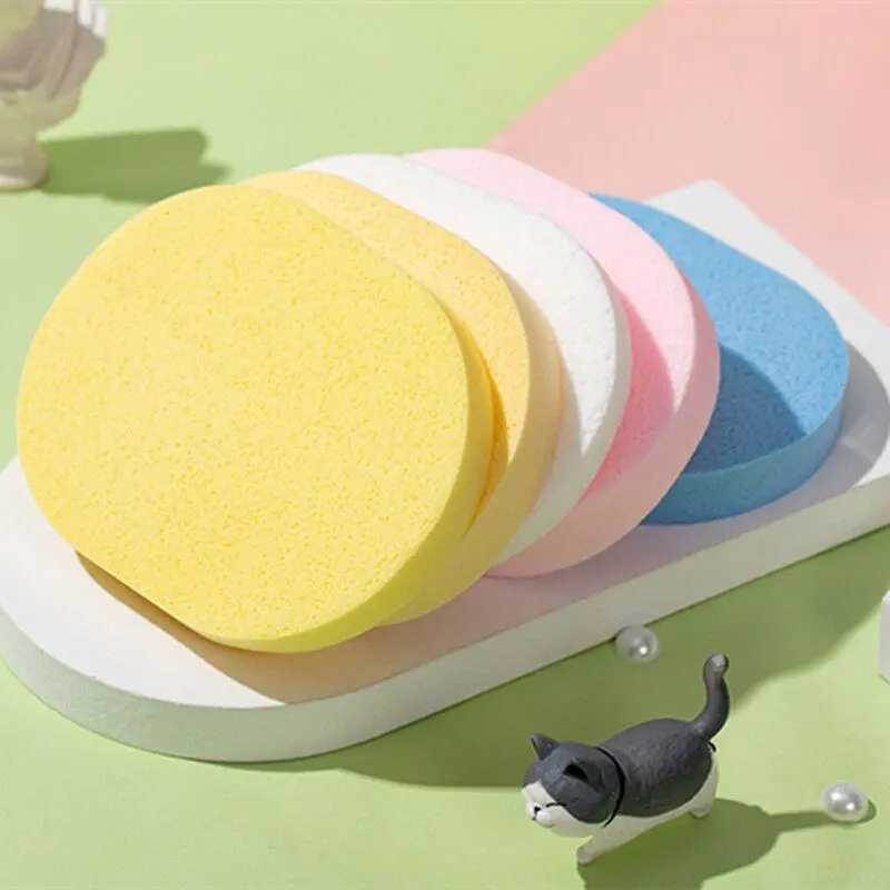 Facial Cleansing Sponge Puff Face Cleaning Wash Pad Puff Available Soft Makeup Natural Seaweed Cleansing Flutter Makeup