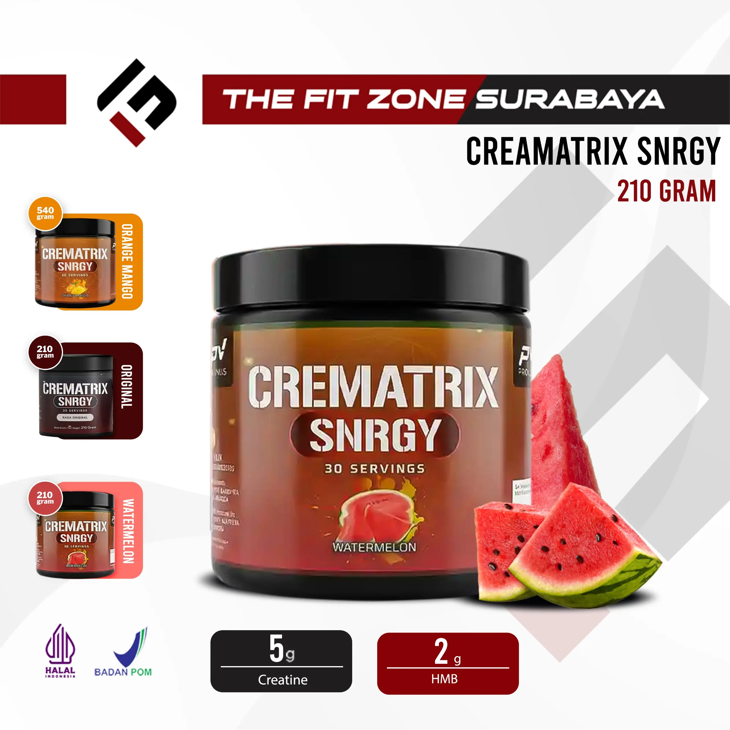 Provus Crematrix SNRGY Creatine Matrix HMB 30 Servings Suplemen Fitness Kreatin dan Recovery